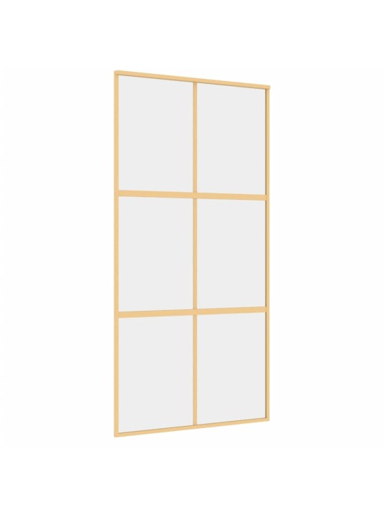 Posuvné dveře zlaté 102,5 x 205 cm čiré ESG sklo a hliník