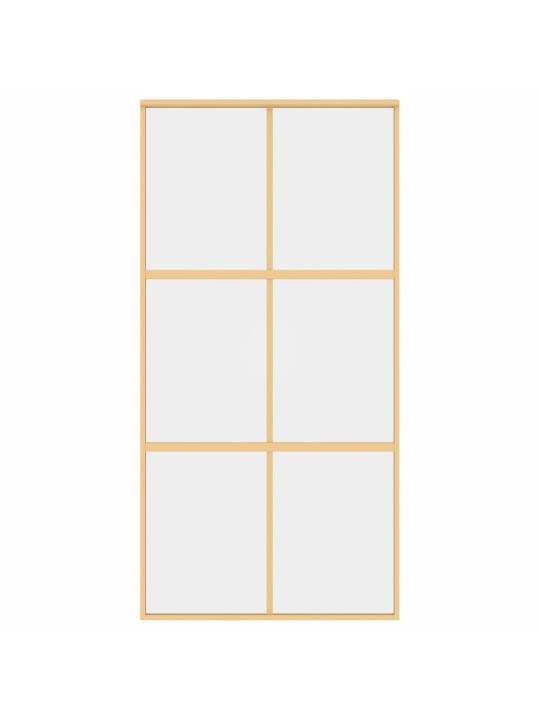 Posuvné dveře zlaté 102,5 x 205 cm čiré ESG sklo a hliník