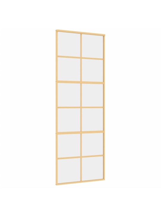 Posuvné dveře zlaté 76 x 205 cm čiré ESG sklo a hliník