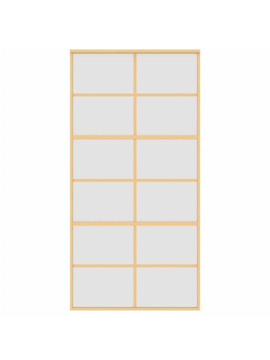 Posuvné dveře zlaté 102,5 x 205 cm mléčné ESG sklo a hliník