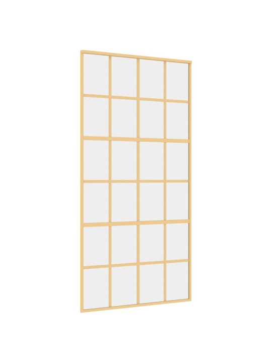 Posuvné dveře zlaté 102,5 x 205 cm čiré ESG sklo a hliník