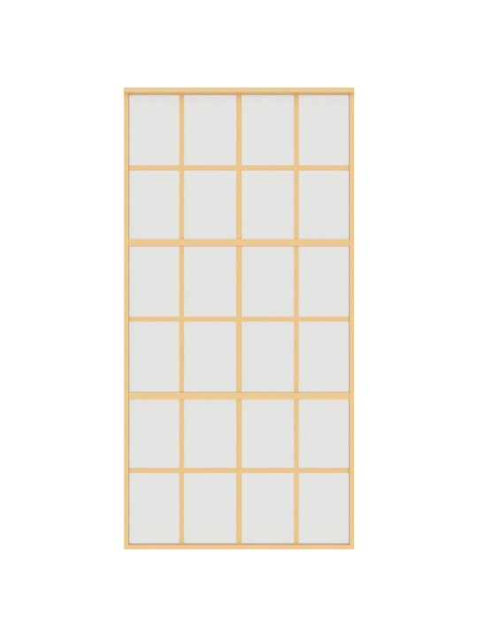 Posuvné dveře zlaté 102,5 x 205 cm mléčné ESG sklo a hliník