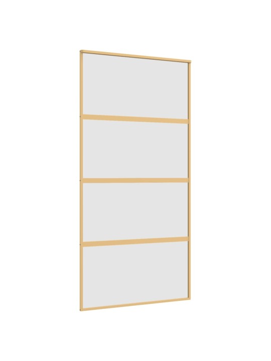 Posuvné dveře zlaté 102,5 x 205 cm mléčné ESG sklo a hliník