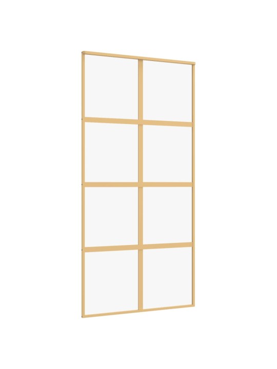 Posuvné dveře zlaté 102,5 x 205 cm čiré ESG sklo a hliník