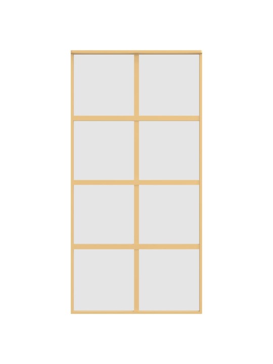 Posuvné dveře zlaté 102,5 x 205 cm mléčné ESG sklo a hliník