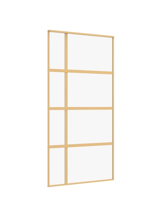 Posuvné dveře zlaté 102,5 x 205 cm čiré ESG sklo a hliník