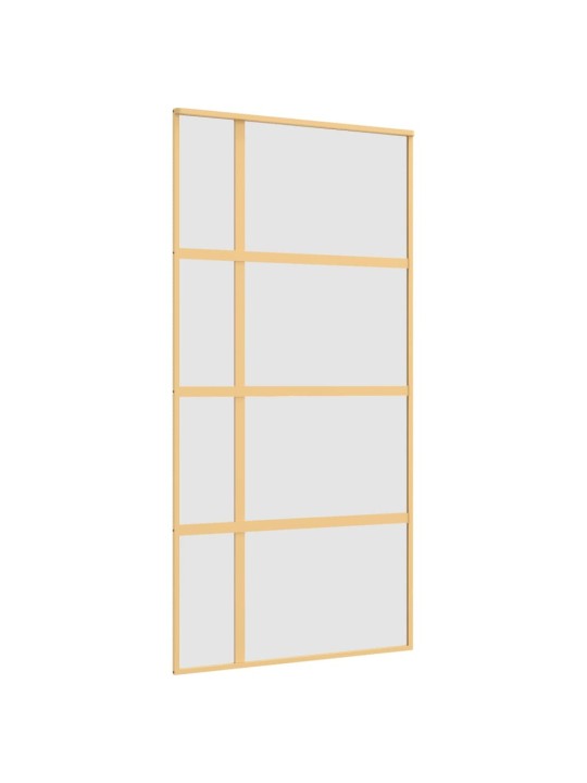 Posuvné dveře zlaté 102,5 x 205 cm mléčné ESG sklo a hliník