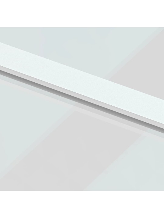 Posuvné dveře bílé 102,5 x 205 cm tvrzené sklo a hliník