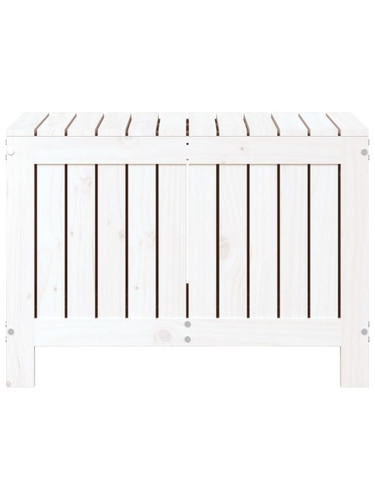 Zahradní úložný box bílý 76 x 42,5 x 54 cm masivní borové dřevo