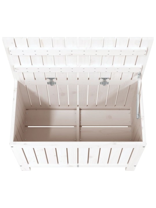 Zahradní úložný box bílý 76 x 42,5 x 54 cm masivní borové dřevo