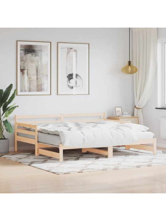 Válenda s přistýlkou 90 x 200 cm masivní borové dřevo