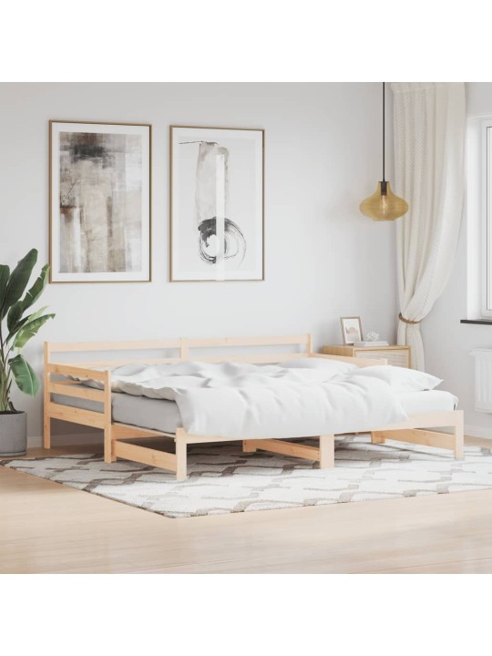Válenda s přistýlkou 80 x 200 cm masivní borové dřevo