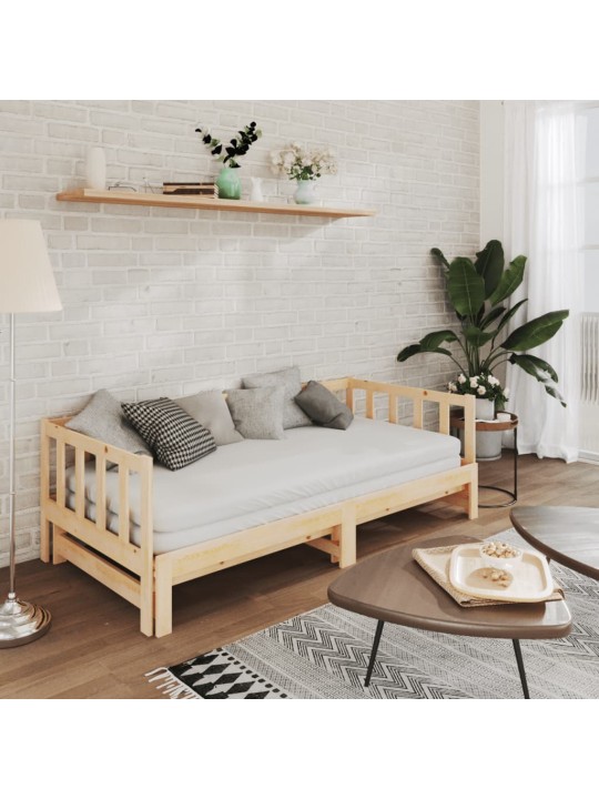 Válenda s přistýlkou 90 x 200 cm masivní borové dřevo