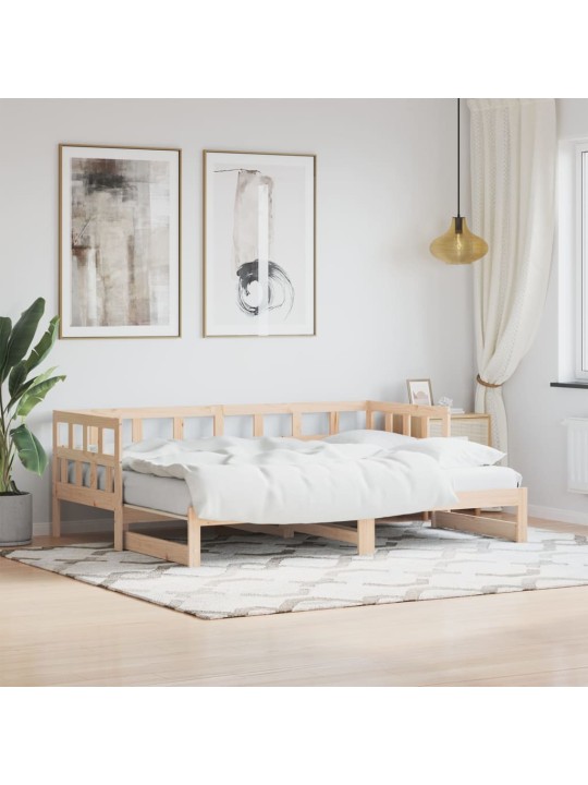 Válenda s přistýlkou 80 x 200 cm masivní borové dřevo