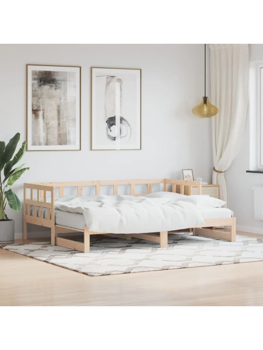 Válenda s přistýlkou 80 x 200 cm masivní borové dřevo