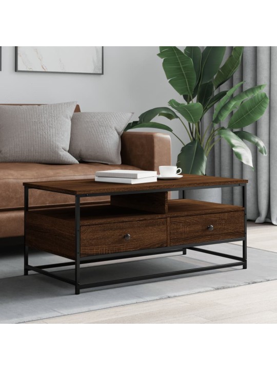 Konferenční stolek hnědý dub 100 x 51 x 45 cm kompozitní dřevo