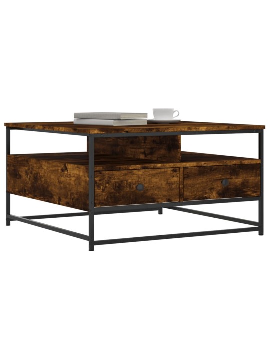 Konferenční stolek kouřový dub 80 x 80 x 45 cm kompozitní dřevo