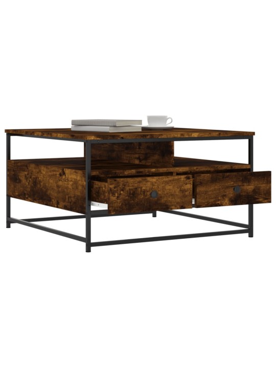 Konferenční stolek kouřový dub 80 x 80 x 45 cm kompozitní dřevo