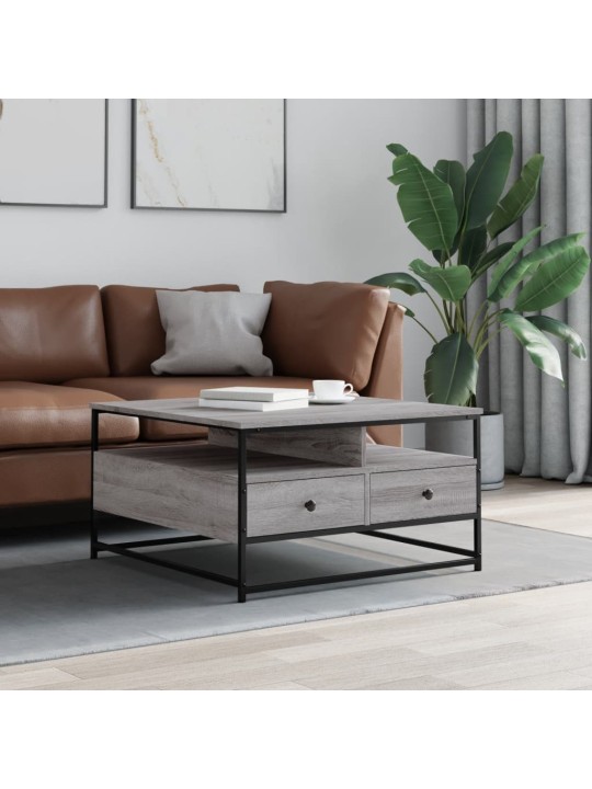 Konferenční stolek šedý sonoma 80 x 80 x 45 cm kompozitní dřevo