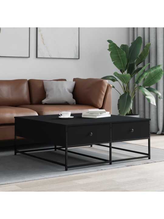 Konferenční stolek černý 100 x 99 x 40 cm kompozitní dřevo