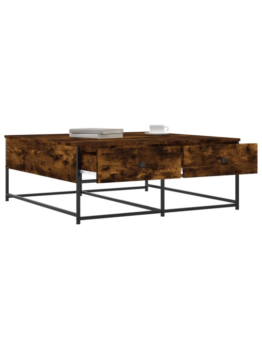 Konferenční stolek kouřový dub 100x99x40 cm kompozitní dřevo
