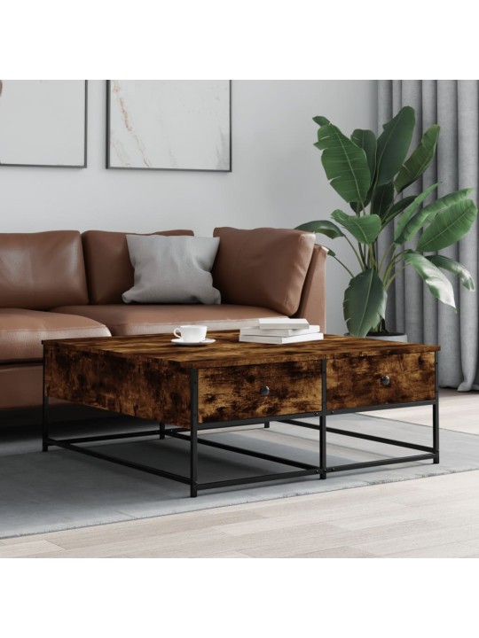 Konferenční stolek kouřový dub 100x99x40 cm kompozitní dřevo
