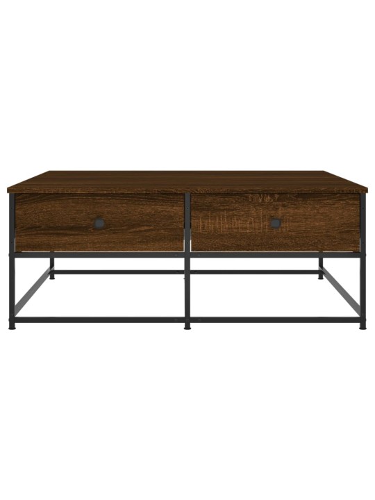 Konferenční stolek hnědý dub 100 x 99 x 40 cm kompozitní dřevo