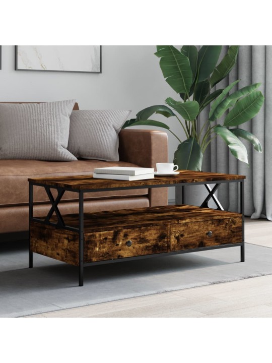Konferenční stolek kouřový dub 100x51x45 cm kompozitní dřevo