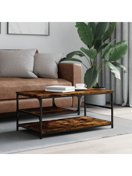 Konferenční stolek kouřový dub 90 x 49 x 40 cm kompozitní dřevo