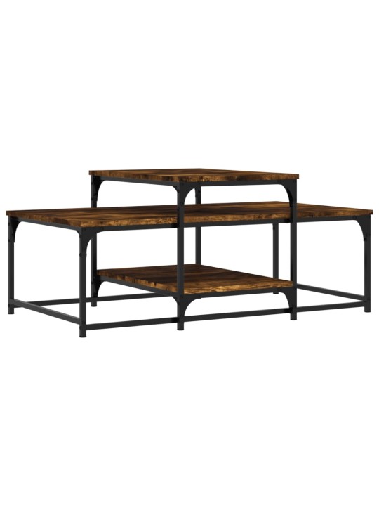 Konferenční stolek kouřový dub 102x60x45 cm kompozitní dřevo