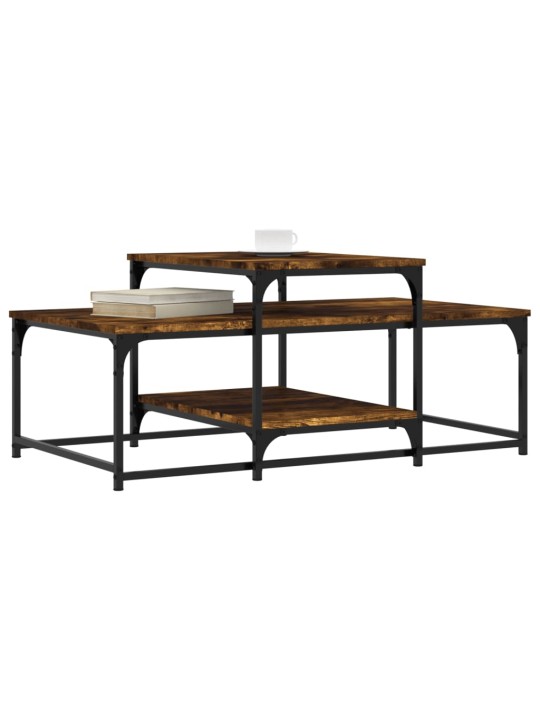 Konferenční stolek kouřový dub 102x60x45 cm kompozitní dřevo
