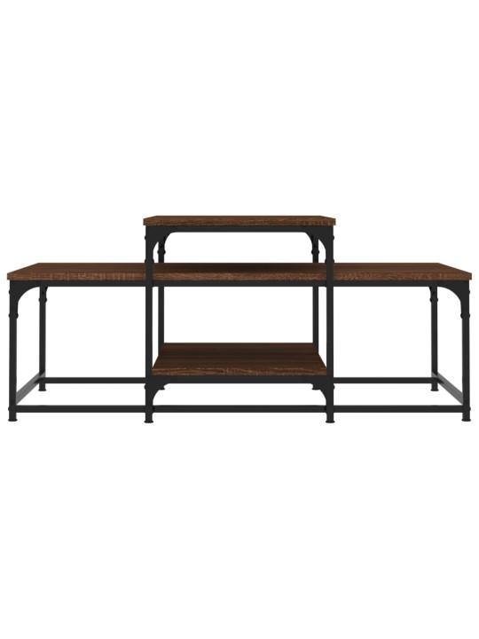 Konferenční stolek hnědý dub 102 x 60 x 45 cm kompozitní dřevo