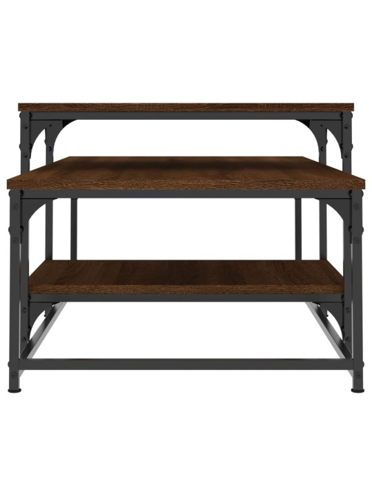 Konferenční stolek hnědý dub 102 x 60 x 45 cm kompozitní dřevo