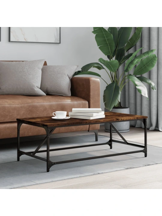 Konferenční stolek kouřový dub 100x50x35 cm kompozitní dřevo