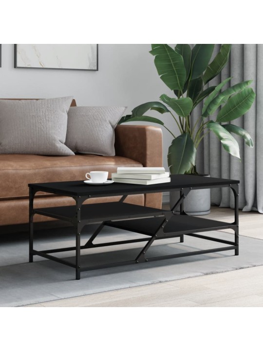 Konferenční stolek černý 100 x 49 x 40 cm kompozitní dřevo
