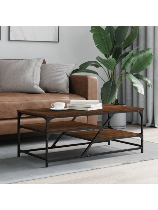 Konferenční stolek hnědý dub 100 x 49 x 40 cm kompozitní dřevo