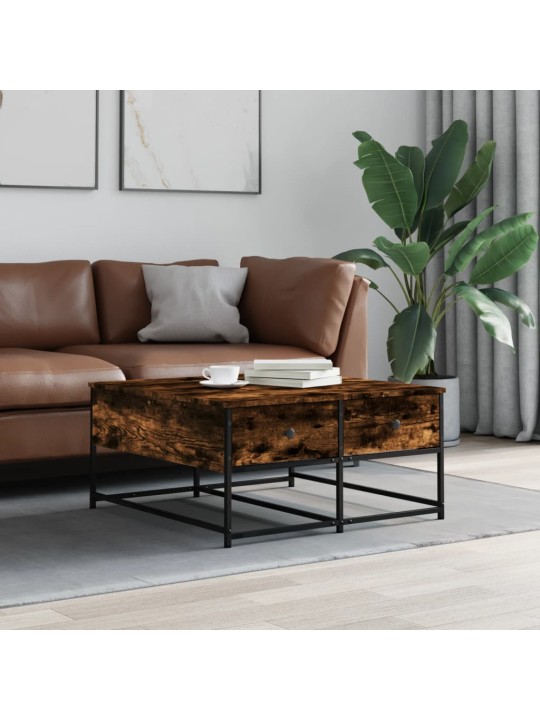 Konferenční stolek kouřový dub 80 x 80 x 40 cm kompozitní dřevo