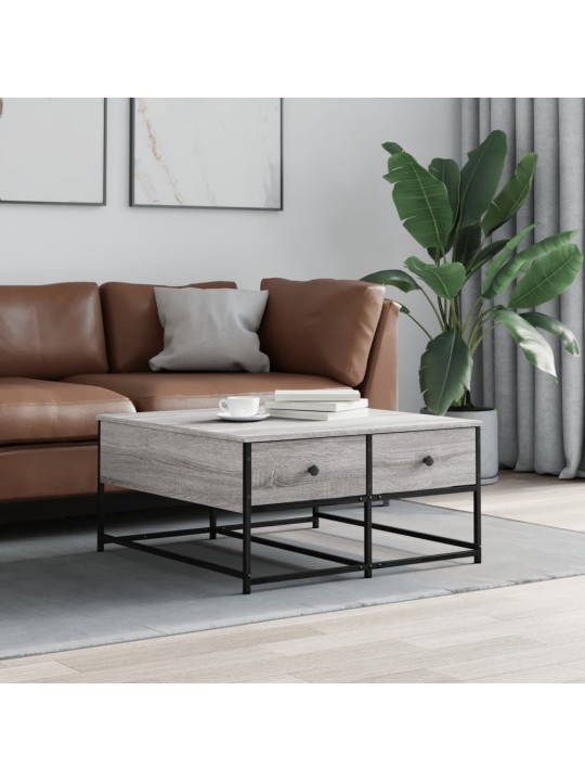 Konferenční stolek šedý sonoma 80 x 80 x 40 cm kompozitní dřevo