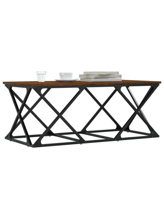 Konferenční stolek hnědý dub 100 x 49 x 40 cm kompozitní dřevo