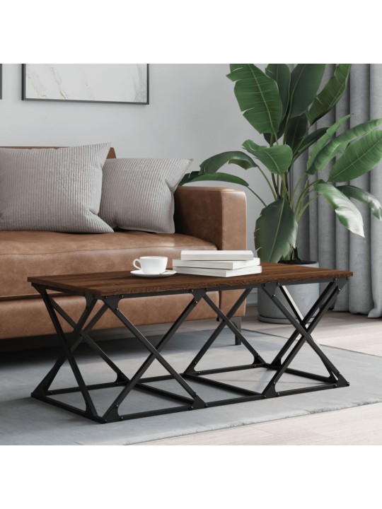 Konferenční stolek hnědý dub 100 x 49 x 40 cm kompozitní dřevo