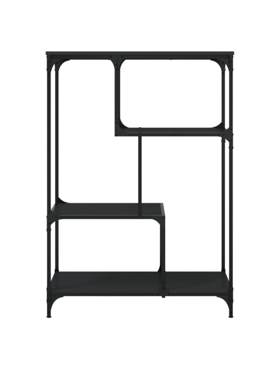 Knihovna černá 81 x 36 x 115 cm kompozitní dřevo a ocel