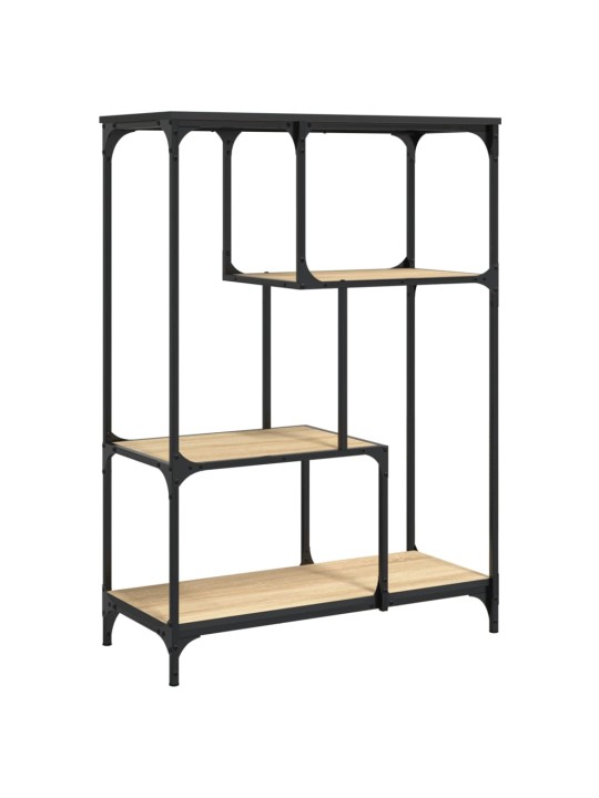 Knihovna dub sonoma 81 x 36 x 115 cm kompozitní dřevo a ocel