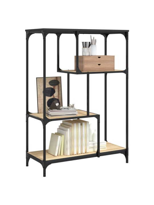 Knihovna dub sonoma 81 x 36 x 115 cm kompozitní dřevo a ocel