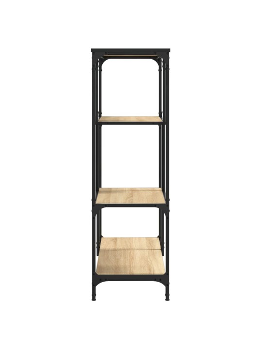 Knihovna dub sonoma 81 x 36 x 115 cm kompozitní dřevo a ocel