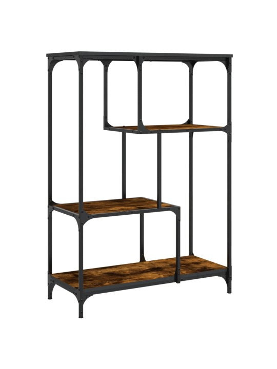 Knihovna kouřový dub 81 x 36 x 115 cm kompozitní dřevo a ocel