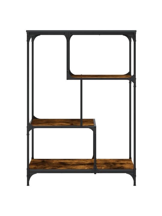 Knihovna kouřový dub 81 x 36 x 115 cm kompozitní dřevo a ocel