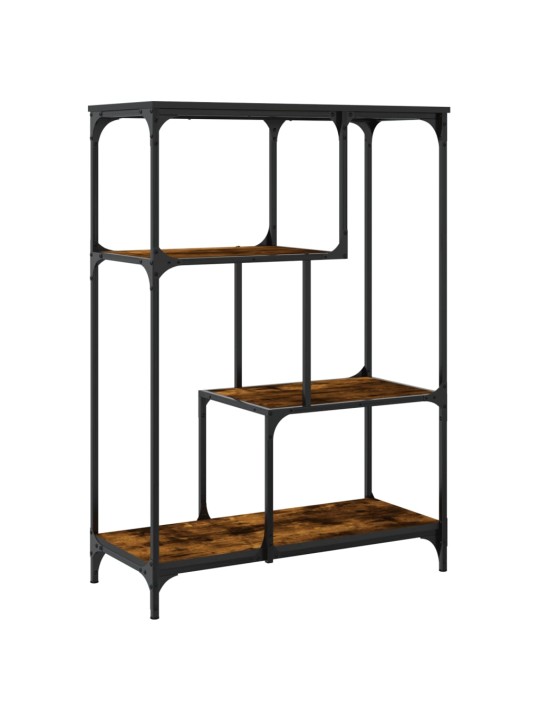 Knihovna kouřový dub 81 x 36 x 115 cm kompozitní dřevo a ocel