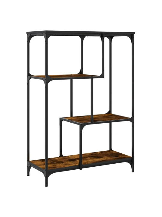 Knihovna kouřový dub 81 x 36 x 115 cm kompozitní dřevo a ocel