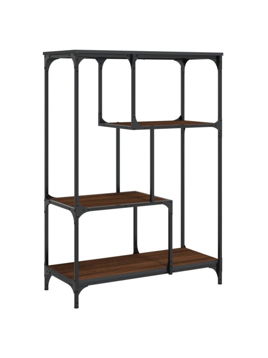Knihovna hnědý dub 81 x 36 x 115 cm kompozitní dřevo a ocel