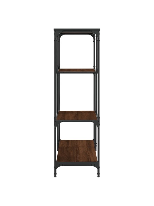 Knihovna hnědý dub 81 x 36 x 115 cm kompozitní dřevo a ocel
